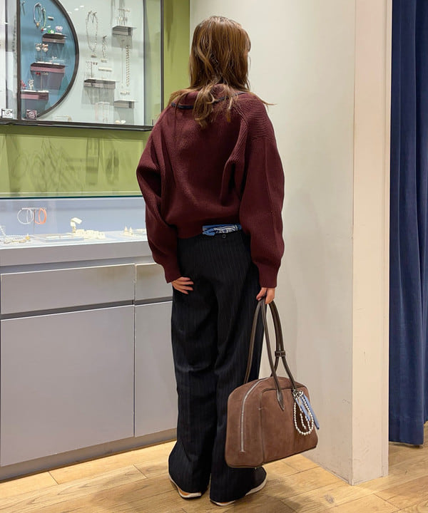 大木さんの「BEAMS WOMEN｜【別注】FRED PERRY / Tipped Collar Cardigan」を使ったコーディネート