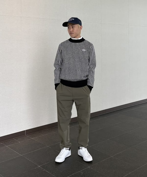 ビームスゴルフ　グレー マーブル模様 スリムフィットパンツ ビームスゴルフ グレー マーブル模様 スリムフィットパンツ