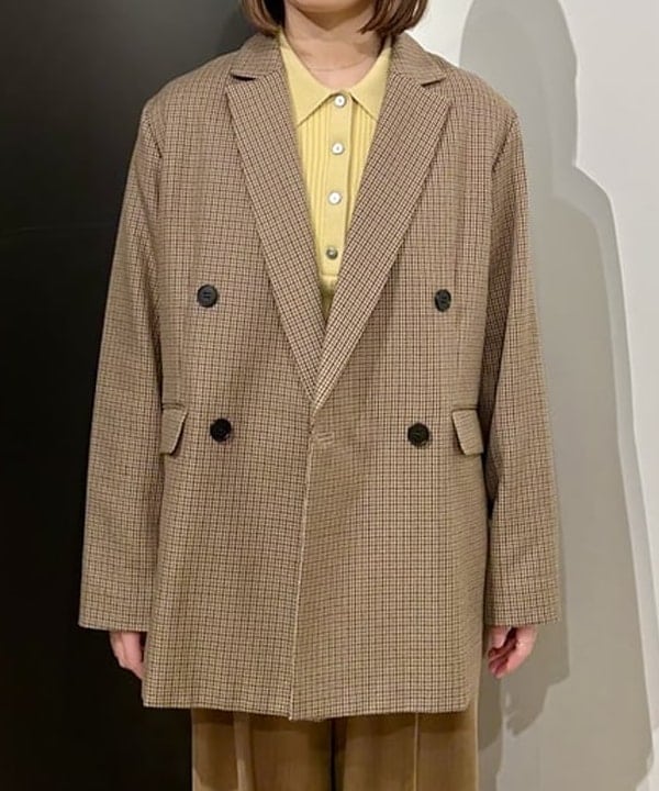 早川 萌子さんの「BEAMS WOMEN｜チェック オーバー ジャケット」を使ったコーディネート