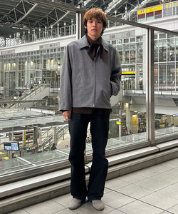 メンズ ウールカシミヤ ジップ ショート ジャケット International Gallery BEAMS（インターナショナルギャラリー ビームス