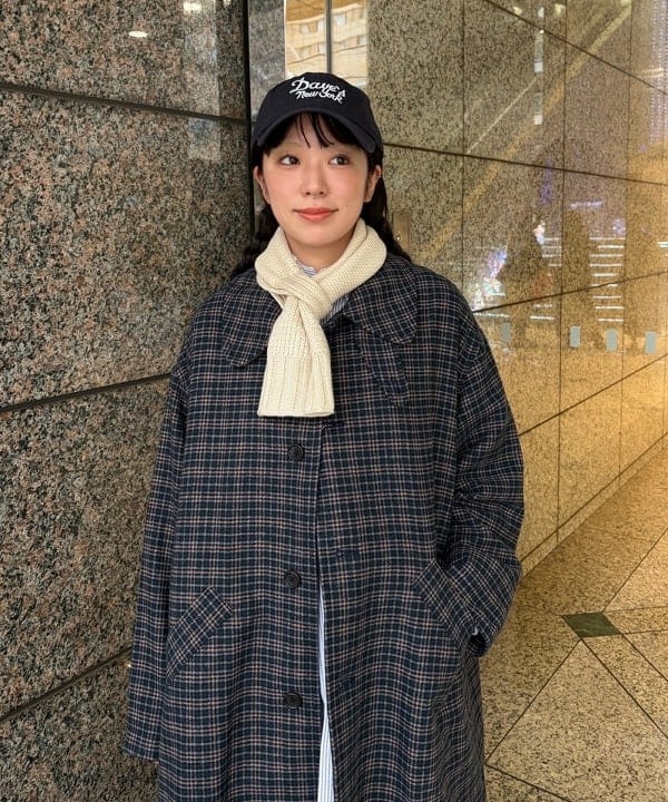 ばるたんさんの「BEAMS WOMEN｜ガンクラブ チェック コート」を使ったコーディネート