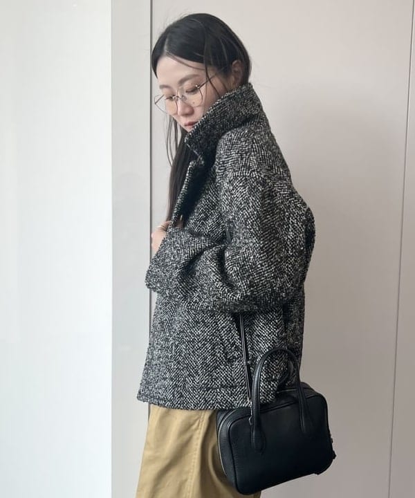 隈元 楓さんの「BEAMS WOMEN｜ループツイード ピーコート」を使ったコーディネート