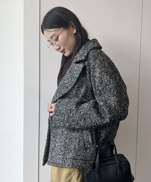 隈元 楓さんの「BEAMS WOMEN｜ループツイード ピーコート」を使ったコーディネート