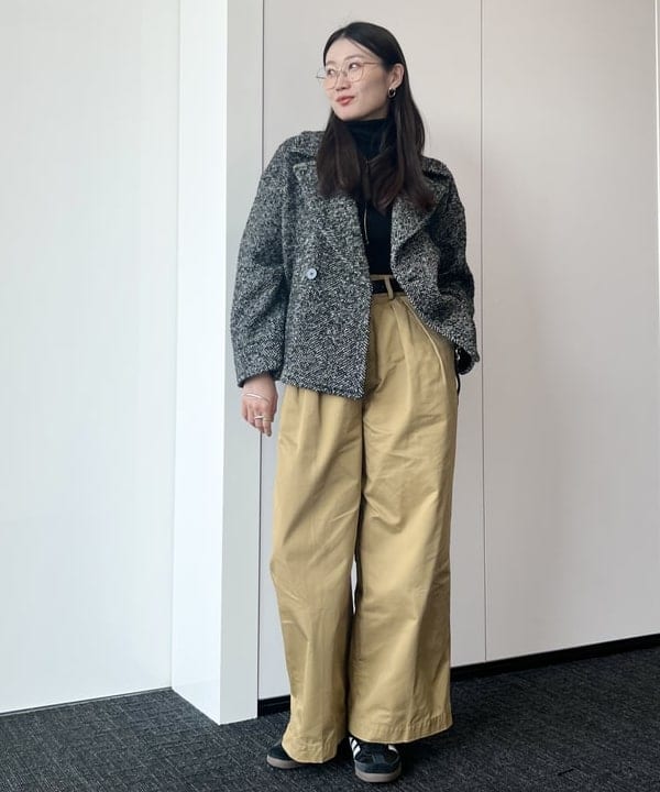 隈元 楓さんの「BEAMS WOMEN｜ループツイード ピーコート」を使ったコーディネート