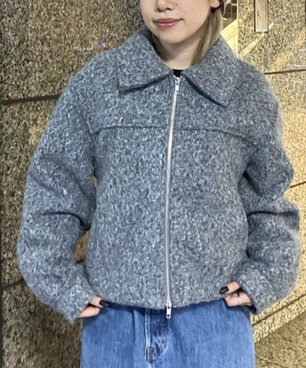 まゆちゃんさんの「BEAMS WOMEN｜ループ シャギー ジップ ブルゾン」を使ったコーディネート