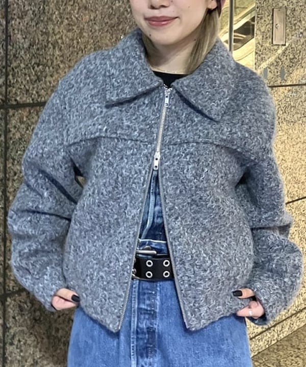 まゆちゃんさんの「BEAMS WOMEN｜ループ シャギー ジップ ブルゾン」を使ったコーディネート