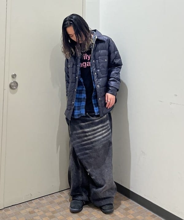 菊田 悠さんの「BEAMS WOMEN｜ワイドフィット フェード チェックシャツ」を使ったコーディネート