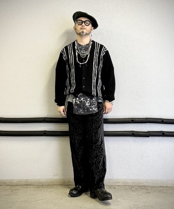 dct_ism様 Stripe Doeskin x Wool Knit Cardigan | sacai Official Store サカイ