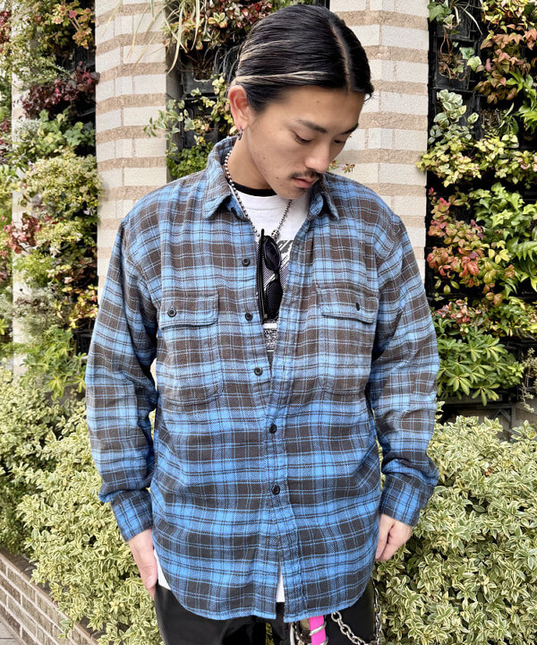 Ryohei Takataさんの「BEAMS WOMEN｜ワイドフィット フェード チェックシャツ」を使ったコーディネート