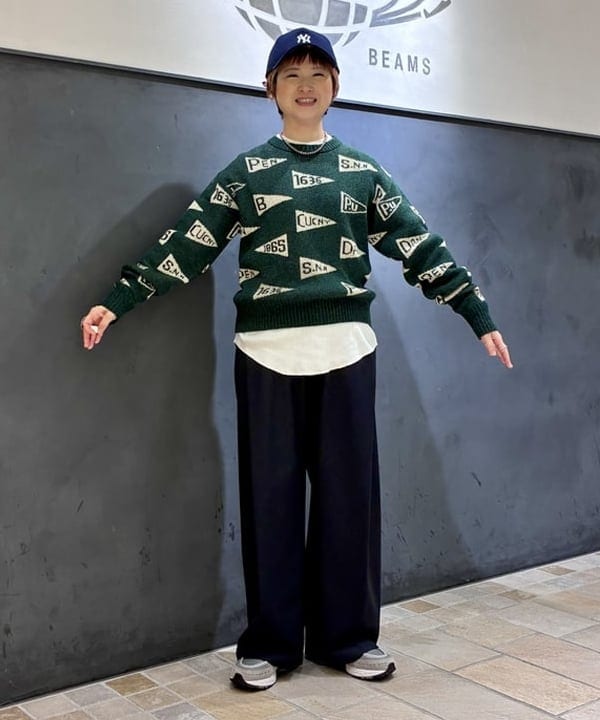 木村 梨香さんの「BEAMS WOMEN｜ペナント ニット プルオーバー」を使ったコーディネート