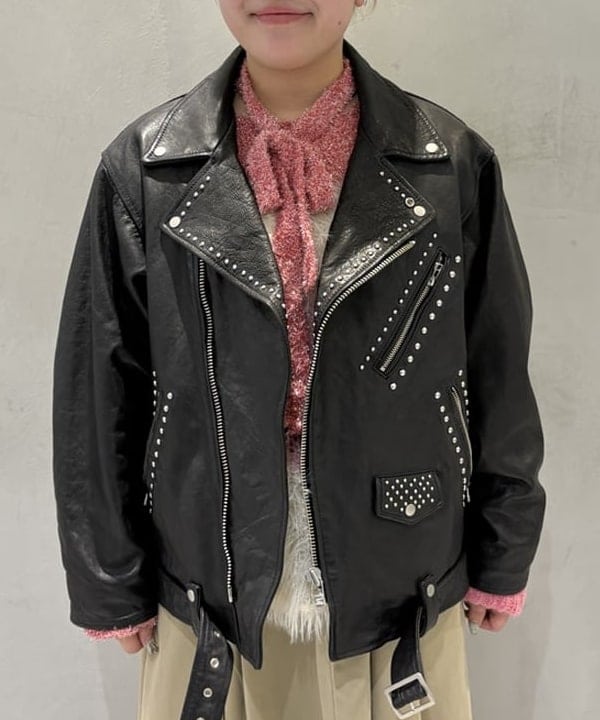 大石彩可さんの「BEAMS WOMEN｜maturely / ダブル ライダース ジャケット」を使ったコーディネート