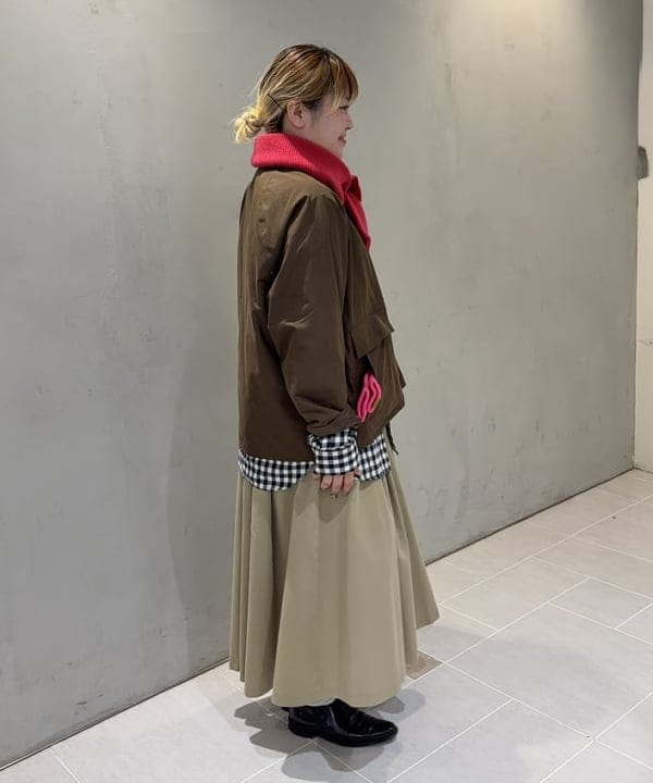 大石彩可さんの「BEAMS WOMEN｜BEAMS PLUS / シャギーギンガムチェック ボタンダウンシャツ」を使ったコーディネート