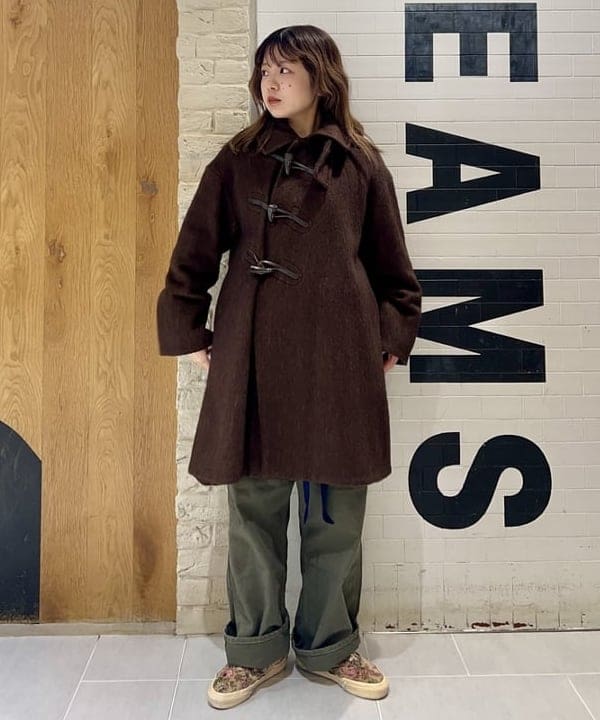 ナツハさんの「BEAMS WOMEN｜maturely / シャギー ヘリンボーン ダッフルコート」を使ったコーディネート