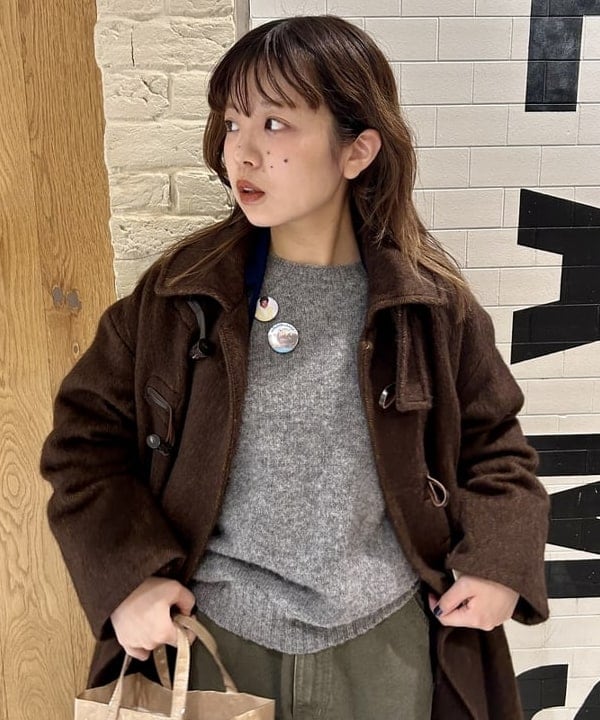 ナツハさんの「BEAMS WOMEN｜maturely / シャギー ヘリンボーン ダッフルコート」を使ったコーディネート