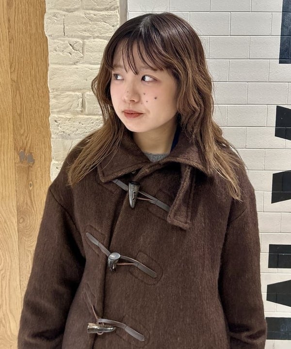 ナツハさんの「BEAMS WOMEN｜maturely / シャギー ヘリンボーン ダッフルコート」を使ったコーディネート