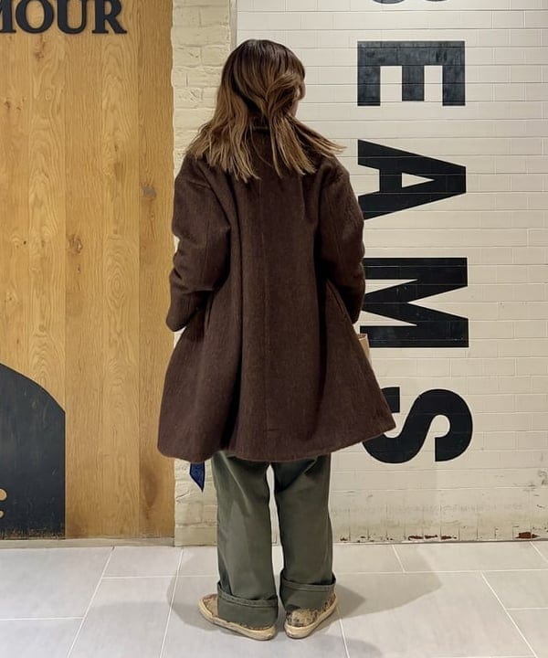 ナツハさんの「BEAMS WOMEN｜maturely / シャギー ヘリンボーン ダッフルコート」を使ったコーディネート