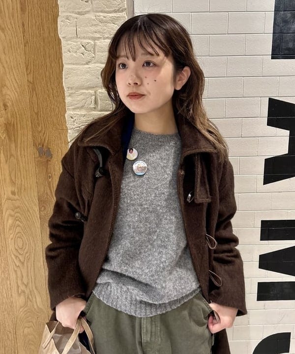 ナツハさんの「BEAMS WOMEN｜maturely / シャギー ヘリンボーン ダッフルコート」を使ったコーディネート