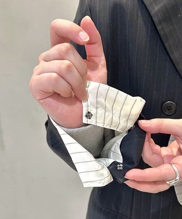 スミレさんの「BEAMS WOMEN｜カフ デタッチャブル ダブルジャケット」を使ったコーディネート