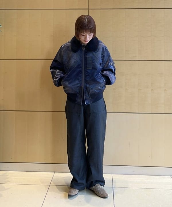 Hazukiさんの「BEAMS WOMEN｜ワイドショートフィット B-15タイプ フライトジャケット」を使ったコーディネート
