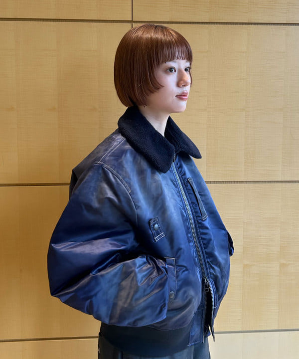 Hazukiさんの「BEAMS WOMEN｜ワイドショートフィット B-15タイプ フライトジャケット」を使ったコーディネート