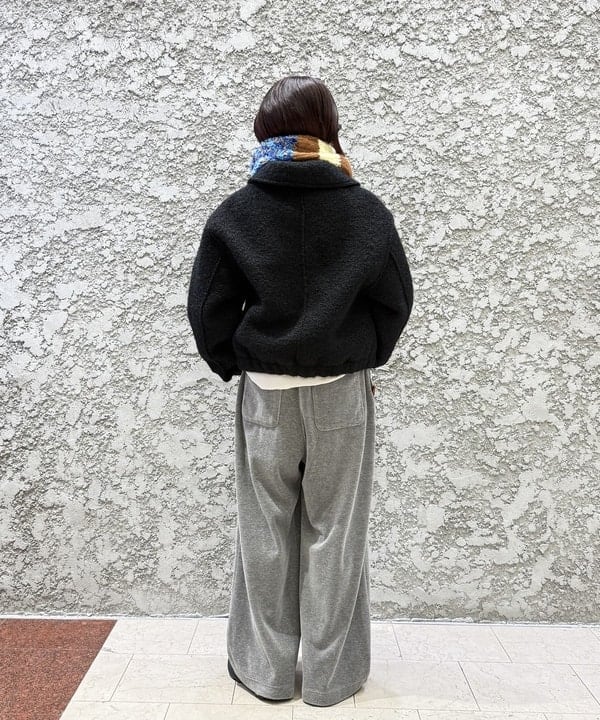 シロヤマさんの「BEAMS WOMEN｜ループ シャギー ジップ ブルゾン」を使ったコーディネート