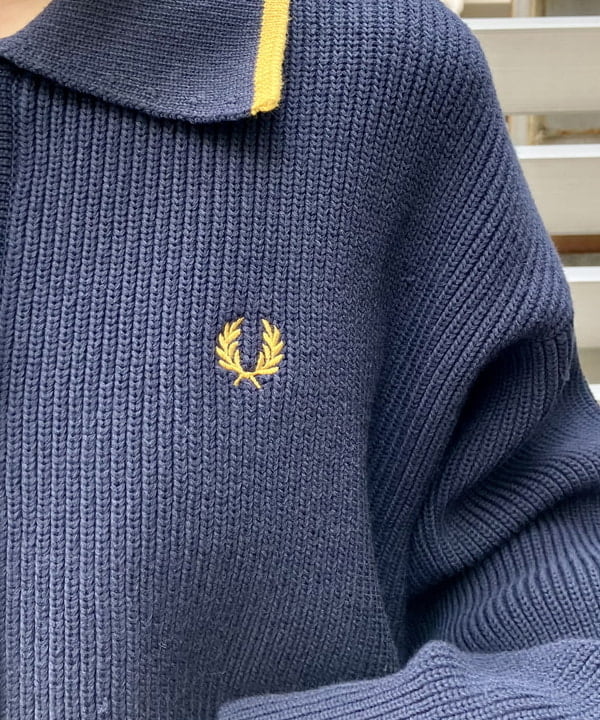 むりょさんの「BEAMS WOMEN｜【別注】FRED PERRY / Tipped Collar Cardigan」を使ったコーディネート