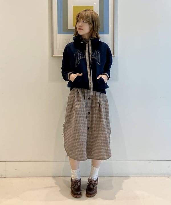 小原 もこさんの「BEAMS WOMEN｜リバーシブル ダウン ジャケット」を使ったコーディネート