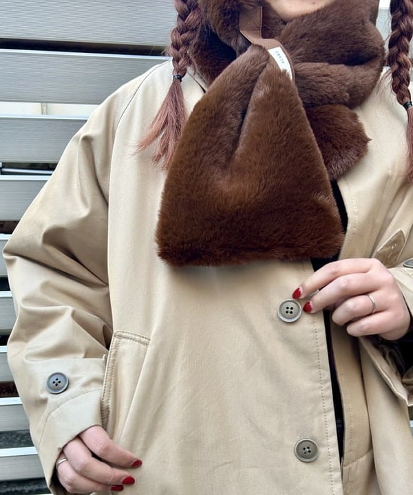 Kyooka Sayakaさんの「BEAMS WOMEN｜コットン ポリエステル シャンブレー ステンカラー コート」を使ったコーディネート