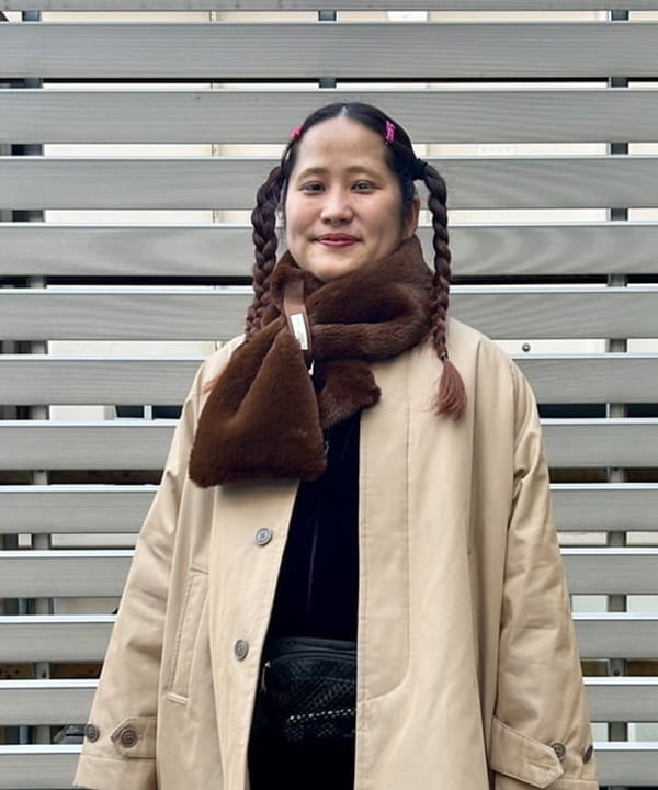 Kyooka Sayakaさんの「BEAMS WOMEN｜コットン ポリエステル シャンブレー ステンカラー コート」を使ったコーディネート