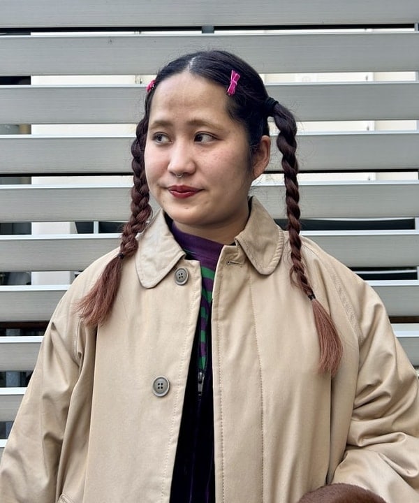 Kyooka Sayakaさんの「BEAMS WOMEN｜コットン ポリエステル シャンブレー ステンカラー コート」を使ったコーディネート