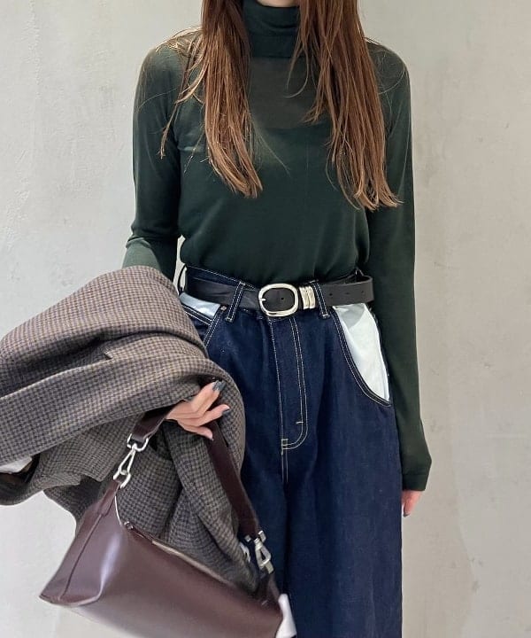 CHIHIROさんの「BEAMS WOMEN｜AK+1 / 18ゲージ ハイネック プルオーバー」を使ったコーディネート