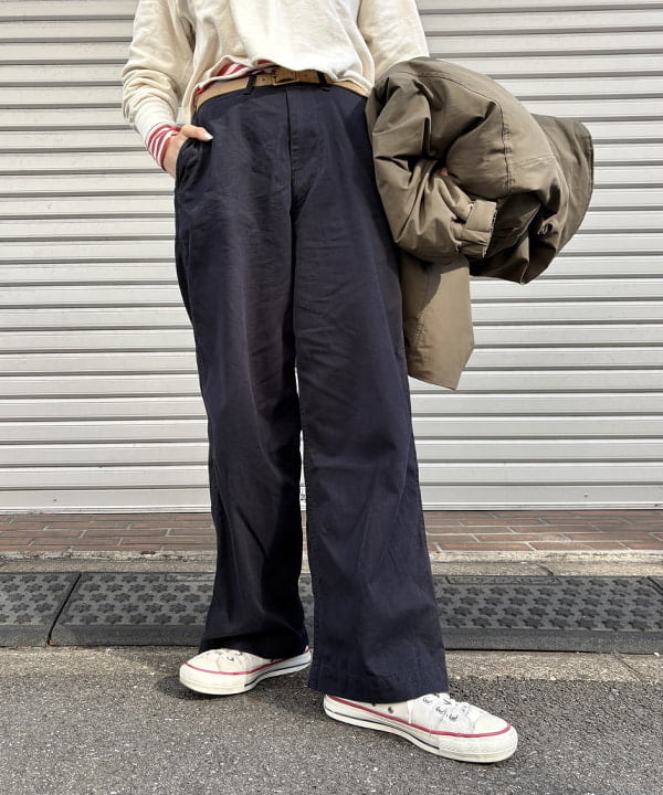 おのすさんの「BEAMS WOMEN｜ワイド チノ パンツ」を使ったコーディネート