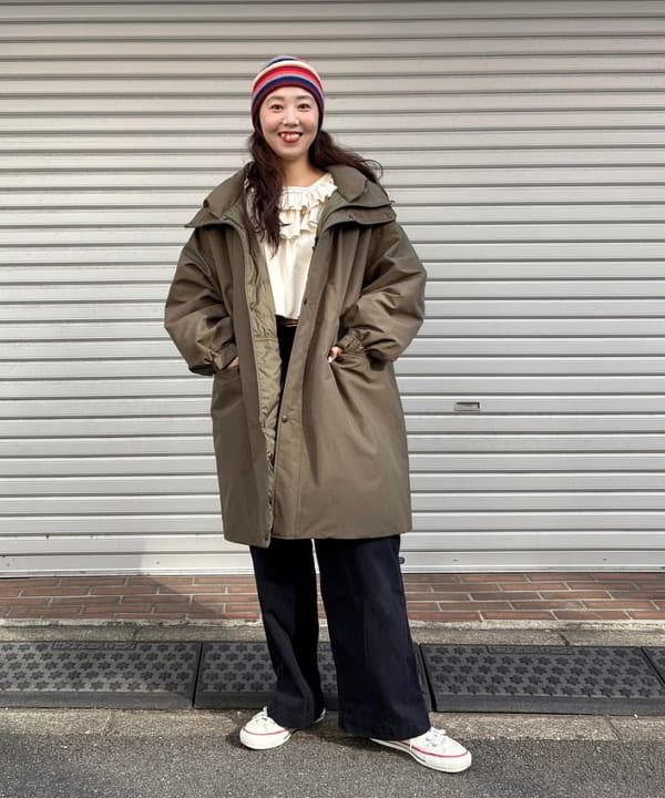 おのすさんの「BEAMS WOMEN｜ワイド チノ パンツ」を使ったコーディネート