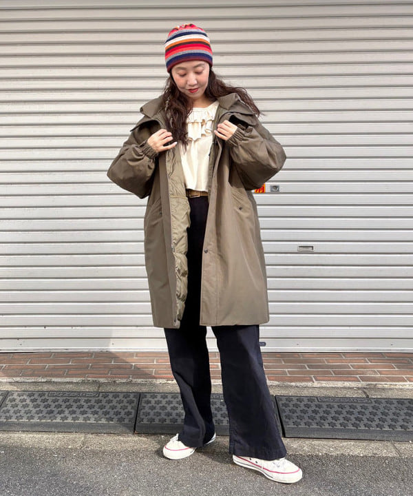 おのすさんの「BEAMS WOMEN｜ワイド チノ パンツ」を使ったコーディネート