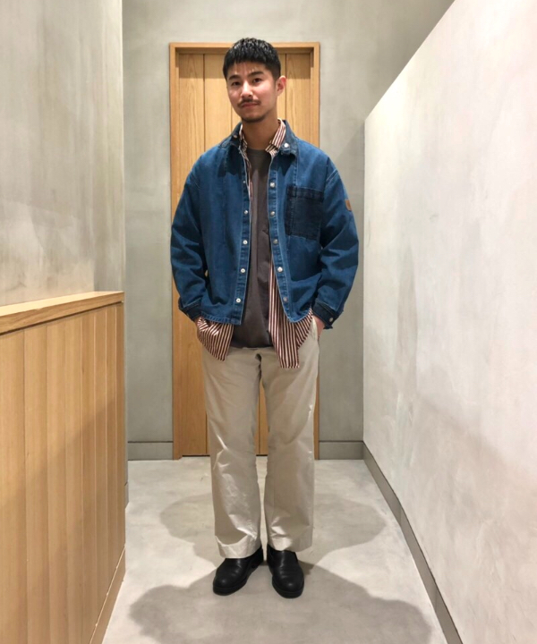 The north face purple label clearance broken twill denim shirt jacket