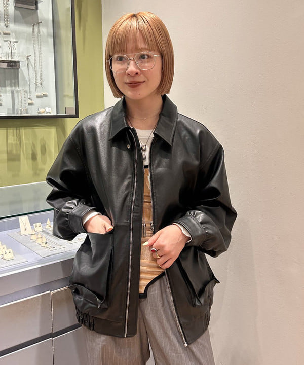 ナカノ アイさんの「BEAMS WOMEN｜フェイクレザー フライト ジャケット」を使ったコーディネート