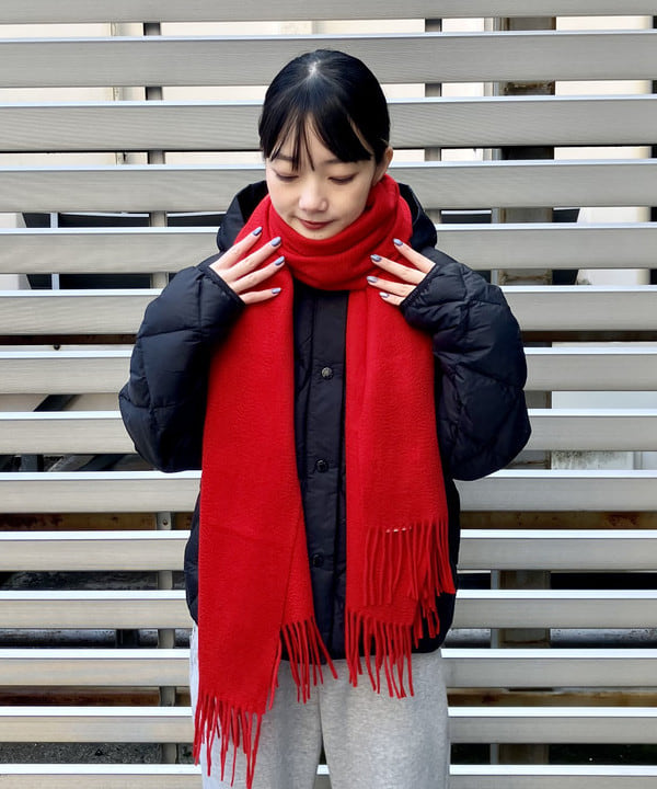 むりょさんの「BEAMS WOMEN｜カシミヤ ソリッド ストール」を使ったコーディネート