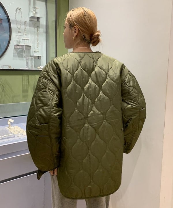 れいなさんの「BEAMS WOMEN｜キルティング ノーカラー ブルゾン」を使ったコーディネート