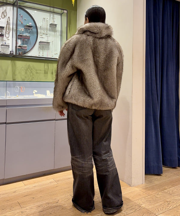 ちりこさんの「BEAMS WOMEN｜フェイクファー ショート ブルゾン」を使ったコーディネート