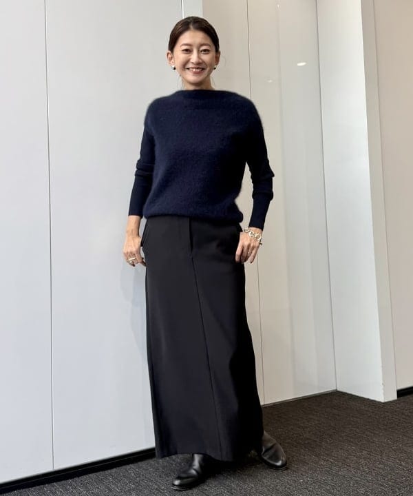 桑原 ふみさんの「BEAMS WOMEN｜AK+1 / ボンディング コート」を使ったコーディネート