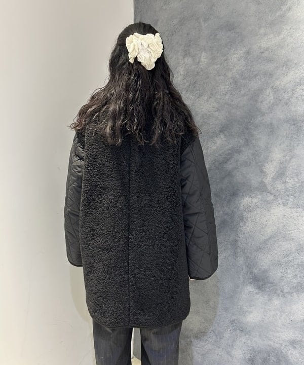 SAEさんの「BEAMS WOMEN｜ボア キルト リバーシブル コート」を使ったコーディネート