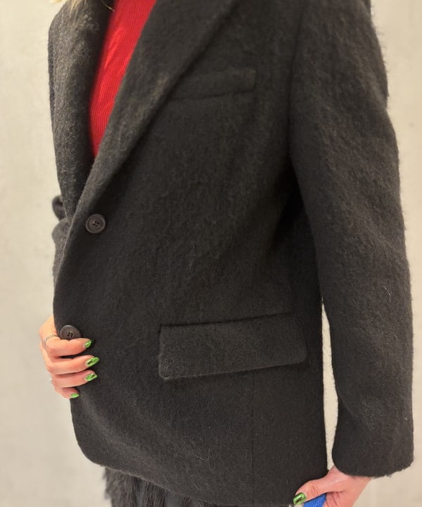 中平 あみさんの「BEAMS WOMEN｜モヘヤループ シャギー ジャケット」を使ったコーディネート