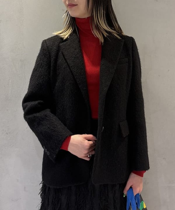 中平 あみさんの「BEAMS WOMEN｜モヘヤループ シャギー ジャケット」を使ったコーディネート