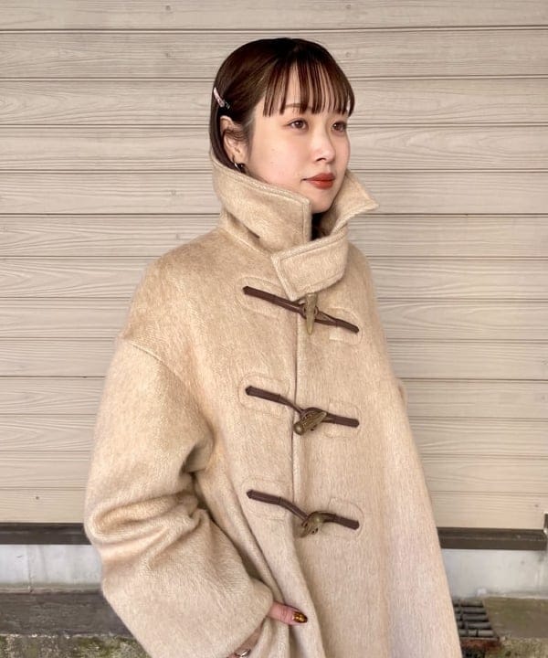 カタヤマ アヤさんの「BEAMS WOMEN｜maturely / シャギー ヘリンボーン ダッフルコート」を使ったコーディネート