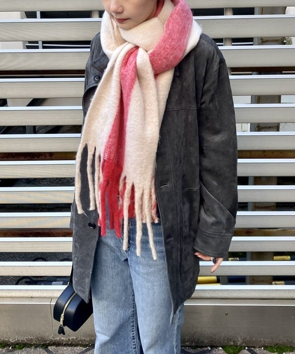 むりょさんの「BEAMS WOMEN｜フェイク スエード ハーフ コート」を使ったコーディネート