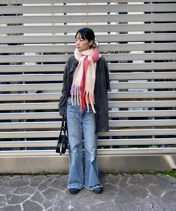 むりょさんの「BEAMS WOMEN｜フェイク スエード ハーフ コート」を使ったコーディネート