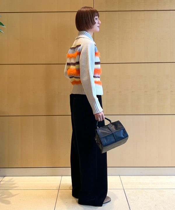 Hazukiさんの「BEAMS WOMEN｜【別注】boussole / ボーダージップ ニット カーディガン」を使ったコーディネート