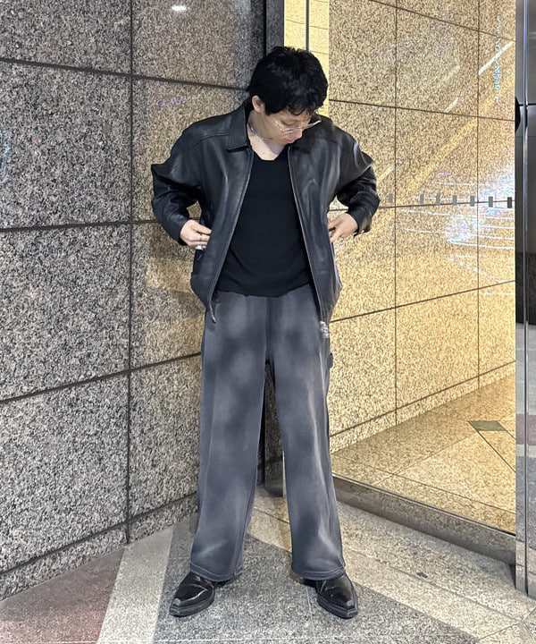 配島 孝明さんの「BEAMS WOMEN｜ワイドフィット 4ポケット レザー ブルゾン」を使ったコーディネート