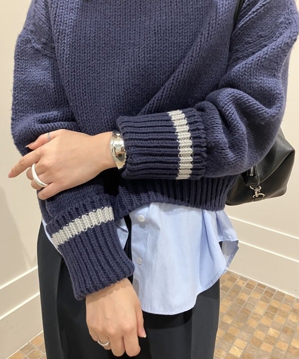 NATSUKIさんの「BEAMS WOMEN｜AK+1 / 3ゲージ ホールガーメント コクーン ニット」を使ったコーディネート