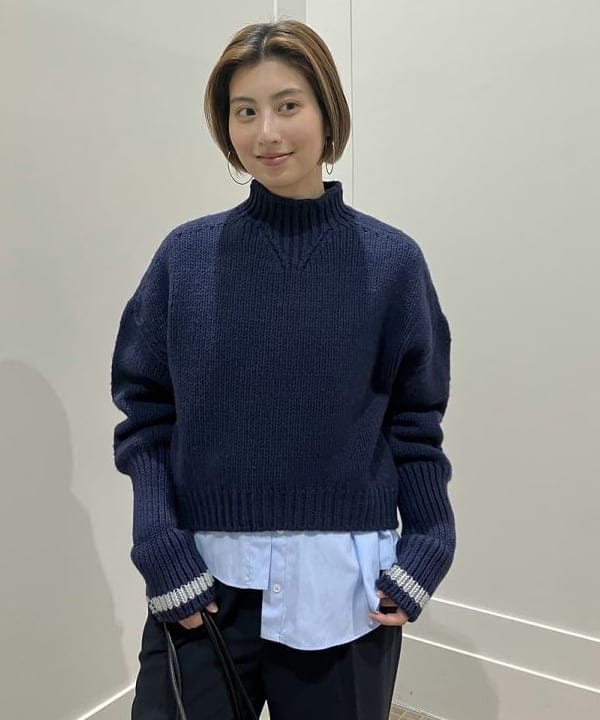 NATSUKIさんの「BEAMS WOMEN｜AK+1 / 3ゲージ ホールガーメント コクーン ニット」を使ったコーディネート